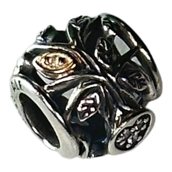 Pandora Two Tone Family Tree Charm 791205CZ - Picture 2 of 2